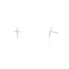 Earring 4 pointed star sterling silver