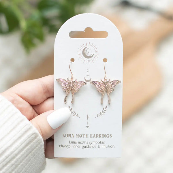 Earring Luna Moth Stainless Steel