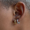 Earrings CZ Star setting sterling silver