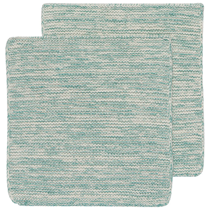 Knit Dishcloths Set of 2: Lagoon