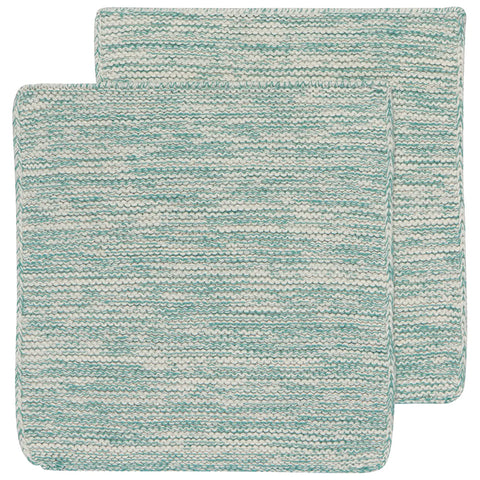 Knit Dishcloths Set of 2: Lagoon