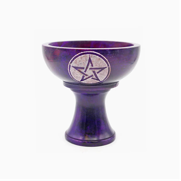 Soapstone Bowl w/ Stand - Pentacle