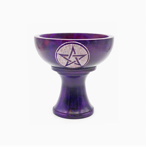 Soapstone Bowl w/ Stand - Pentacle