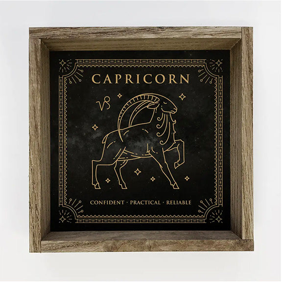 Zodiac Horoscope Sign Canvas/Wood Wall Art - Capricorn