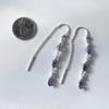Earring amethyst drop treader sterling silver