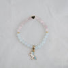 Bracelet 6mm opalite rose quartz unicorn child size