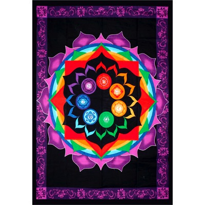 Tapestry Rainbow Chakra 52x76”