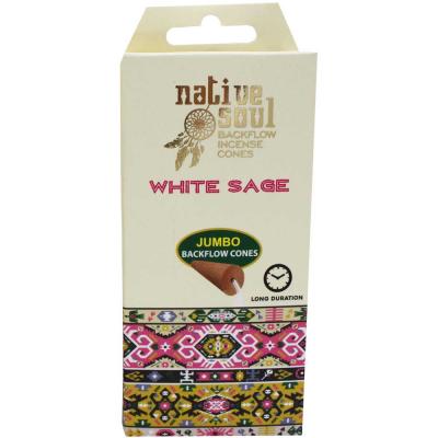 Native Soul White Sage Jumbo Backflow Cones