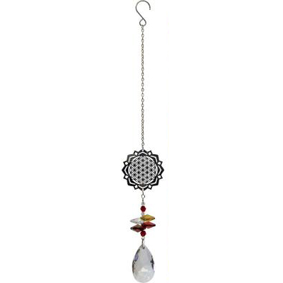 Hanging crystal flower of life