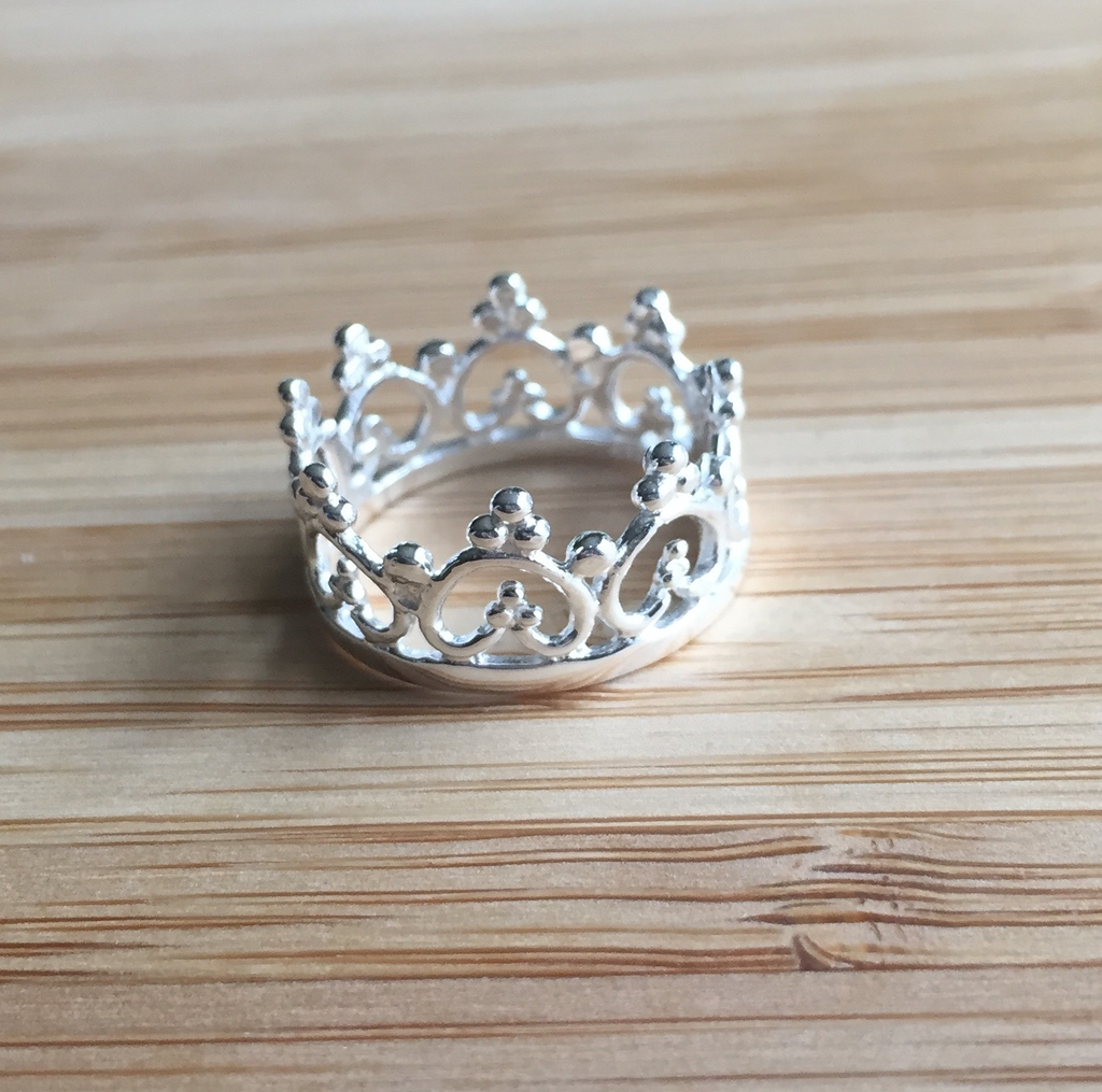 Ring crown sterling silver