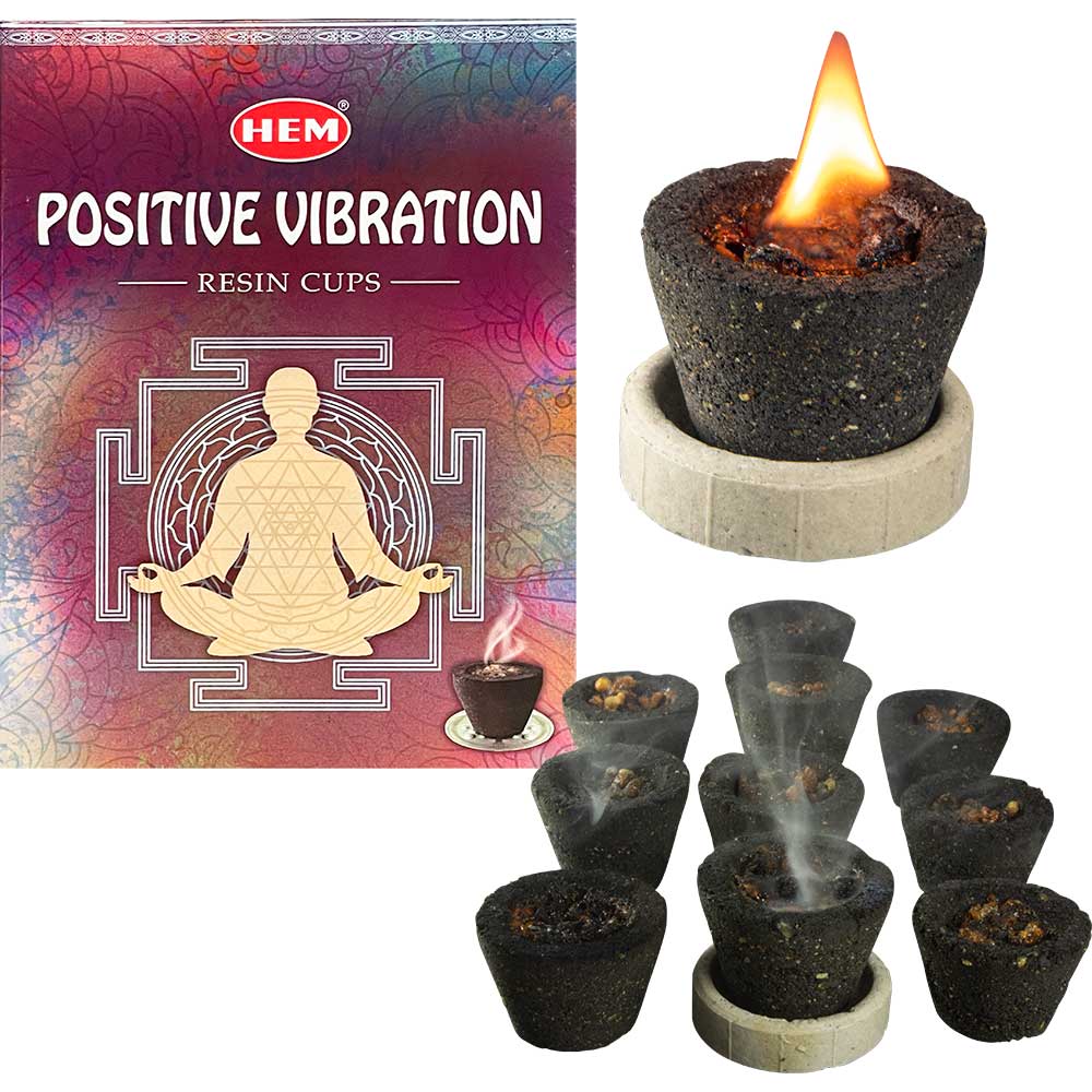 Resin Cups - HEM - Positive Vibrations (pack of 10)