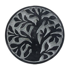 Porte Encens Rond Arbre Noir