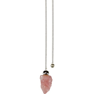 Pendulum rose quartz raw