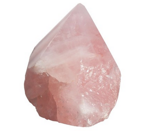 Rose quartz cut base point