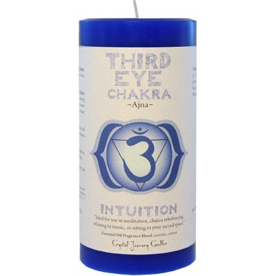 Chakra candle third eye 3” x 6”