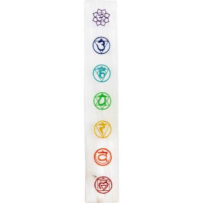 Plaque de chargement en sélénite - couleur 7 chakras
