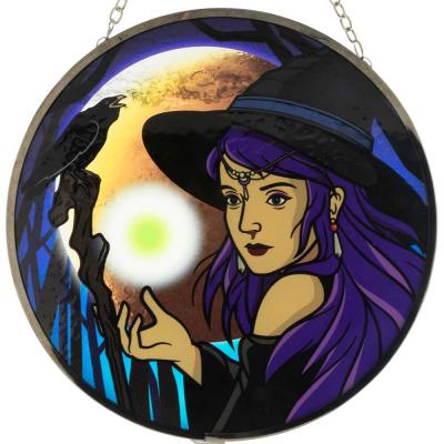 Glass Sun Catcher Witch