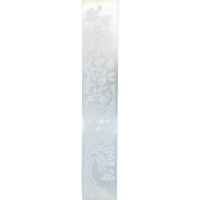 Selenite incense holder etched tree of life