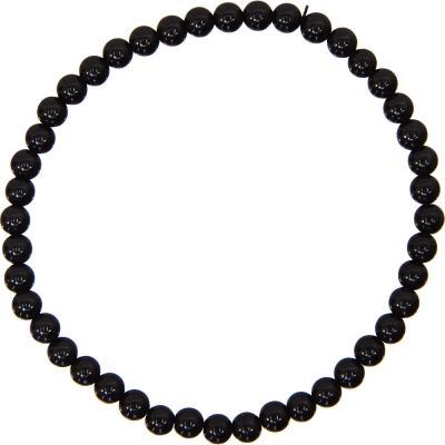 Bracelet 4mm Black Tourmaline bead