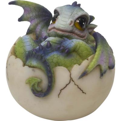 Resin Baby Dragon figurine - peeking & hatching