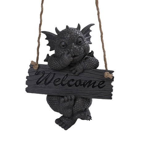Welcome Garden Dragon (hanging)