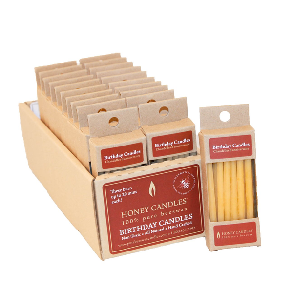 Beeswax Candles Pack of Birthday