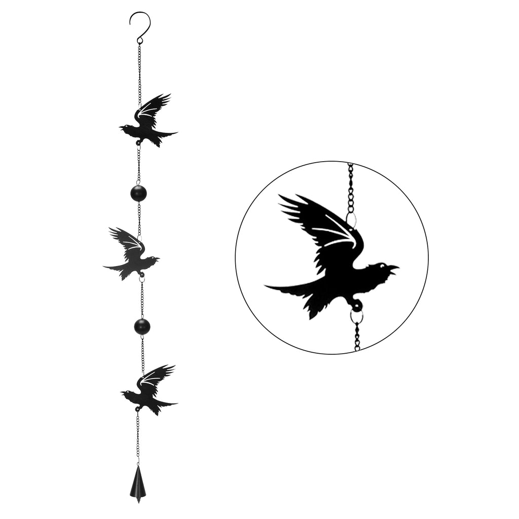 Wind Chime Raven Decorative