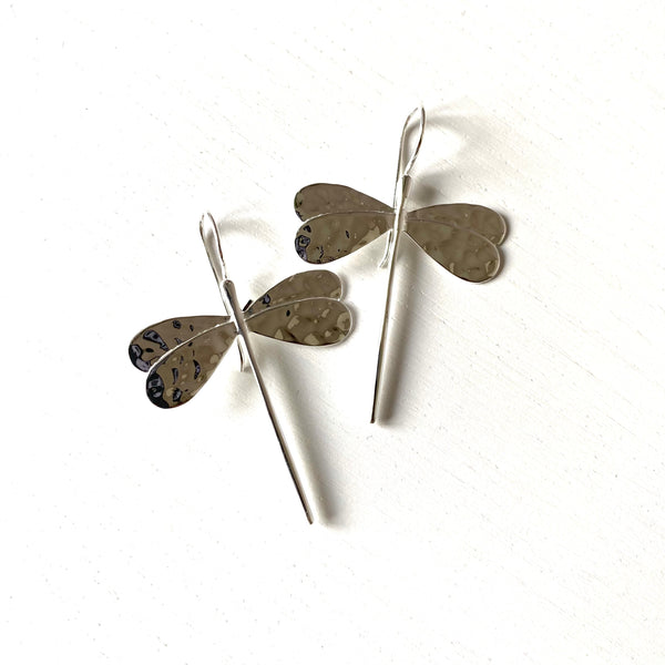 Earring dragonfly sterling silver