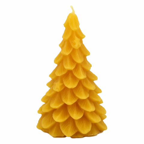 Beeswax Candle - natural yule tree