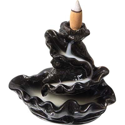 Incense holder backflow water fall