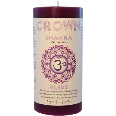 Chakra candle pillar - Crown 3” x 6”