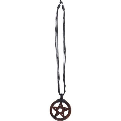 Necklace Wood Pentacle