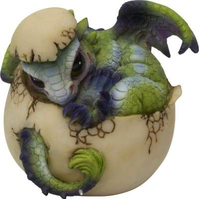 Figurine bébé dragon en résine - éclosion