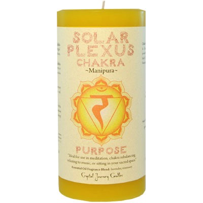 Chakra candle pillar - Solar plexus 3” x 6”