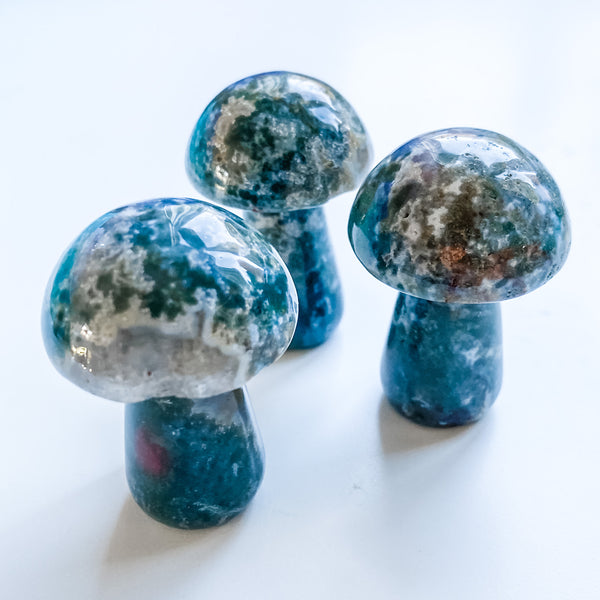 Moss Agate Mushroom
