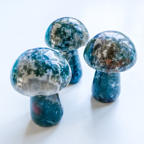 Moss Agate Mushroom
