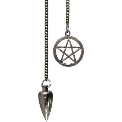 Pendulum with pentacle (assorted metal colours)