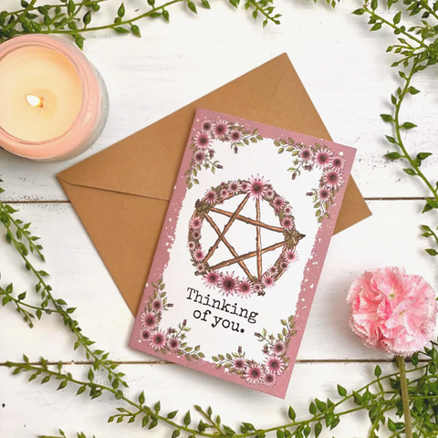 Hand Illustrated Greeting Card - Pentagram