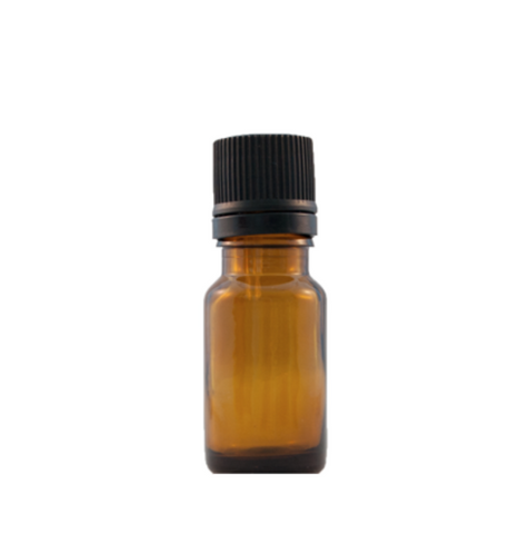 Bottle amber 10ml with black cap