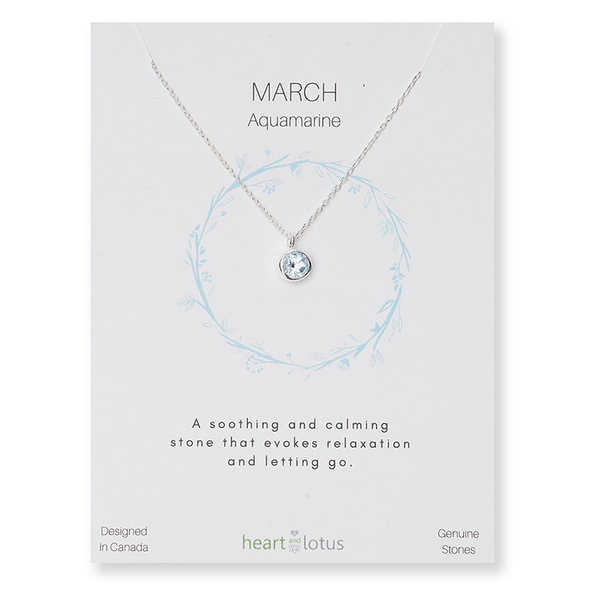 Birthstone Necklaces March Aquamarine