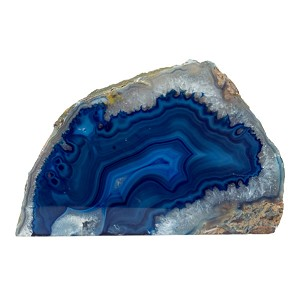 Stone Candle Holder - Agate - blue