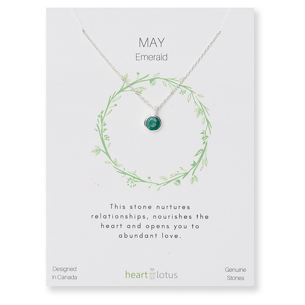 Birthstone Necklaces May Emerald