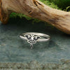 Ring luna moth sterling silver
