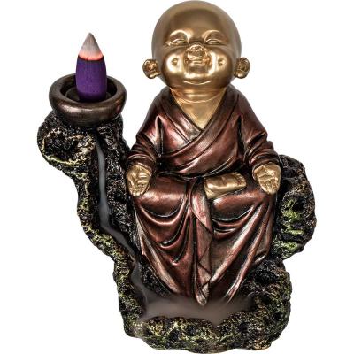 Resin backflow incense holder baby monk