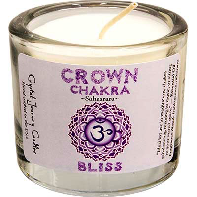 Votive chakra crown soy wax