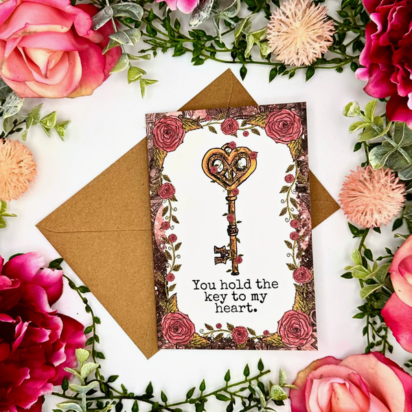 Hand Illustrated Greeting Card - Witchy Key
