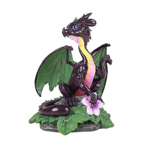 Statue de dragon de jardin aubergine