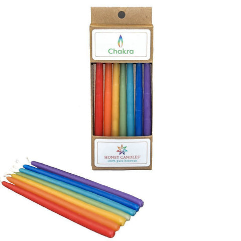 Enlighten Chakra Beeswax Candle Sticks (pack of 7)
