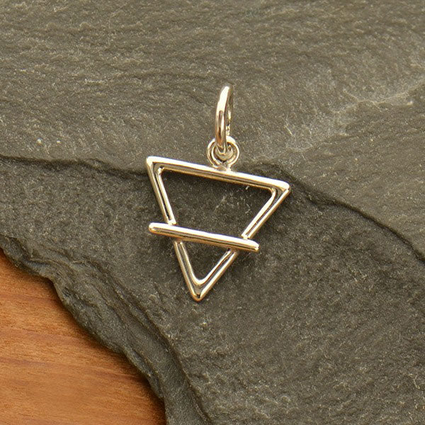 Charm Earth element sterling silver