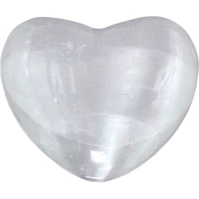 Selenite heart 1.25” to 2”